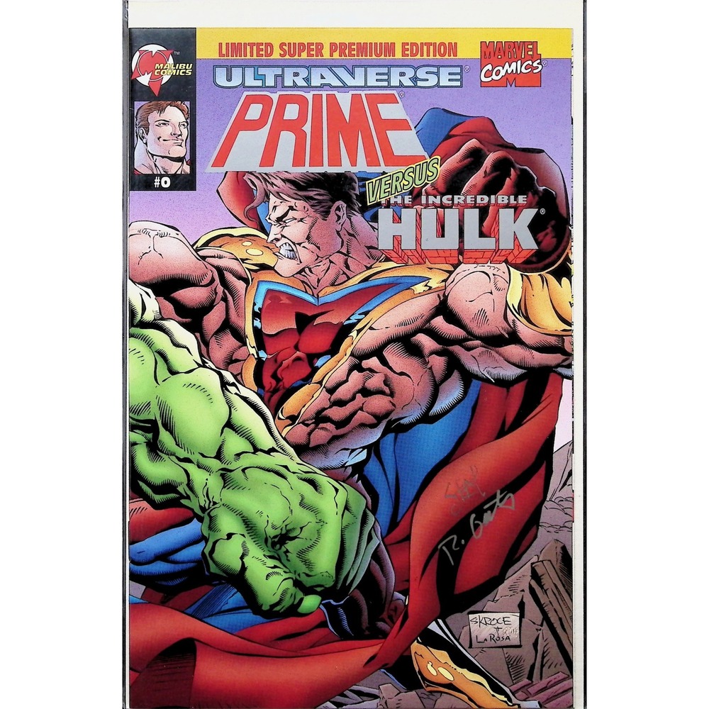 Marvel‎ Comics Comic Ultraverse Prime Versus The Incredible Hulk #0 Signed COA